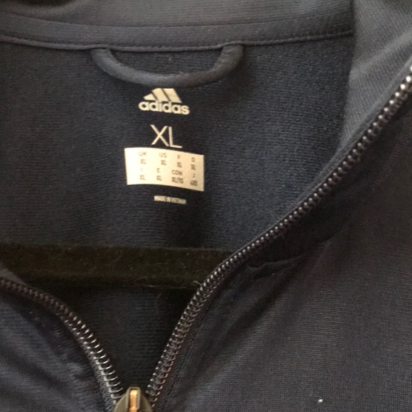 Navy adidas warm up sweater - Picture 2 of 2